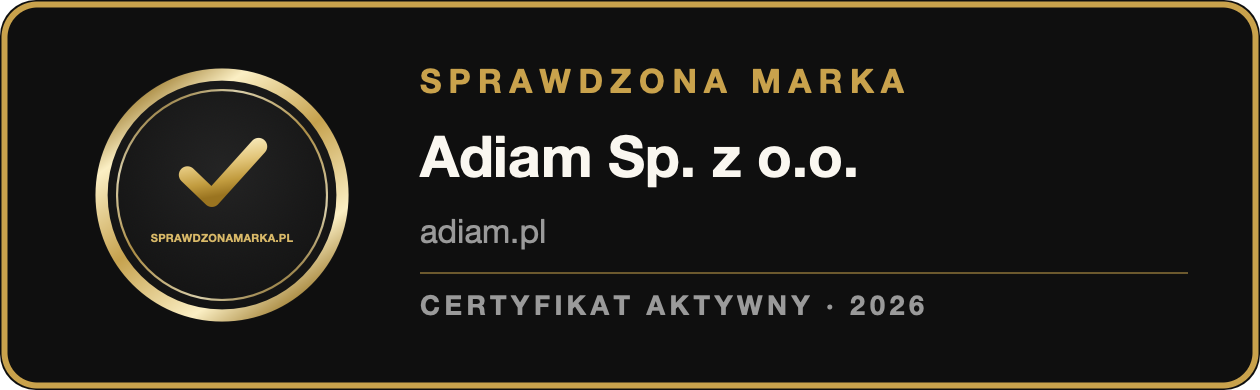 Sprawdzona Marka - certyfikat