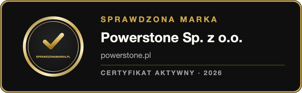 Sprawdzona Marka - certyfikat